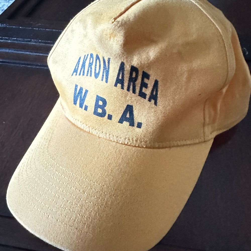 Akron Ohio Area W.B.A Baseball Hat Cap Yellow Hat Sports Gear - Picture 2 of 5